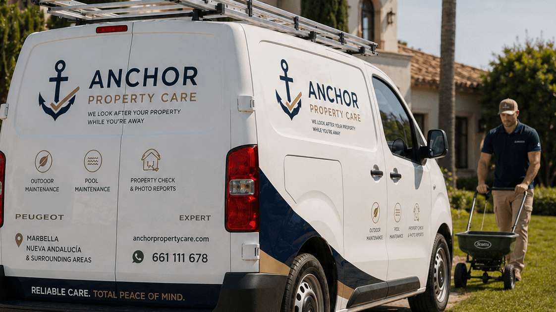 anchor property care marbela doing lawn fertilization