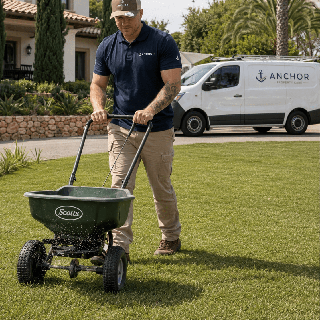 seasonal lawn care in marbella by anchor property care