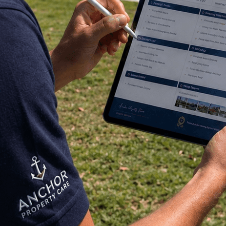 anchor property care checking a luxury villa to find issues